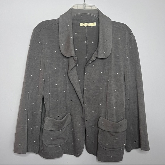 Pins & Needles Anthropologie
Gray Cardigan Embroidered
Dots Pockets Size Large - Picture 1 of 5